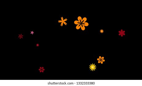 Feminine Floral Pattern with Simple Small Flowers for Greeting Card or Poster. Naive Daisy Flowers in Primitive Style. Vector Background for Spring or Summer Design.

