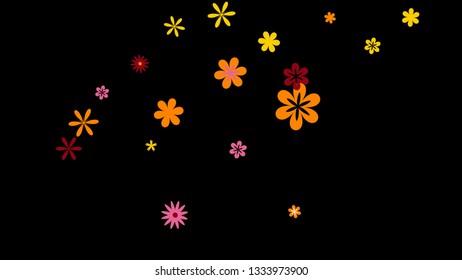 Feminine Floral Pattern with Simple Small Flowers for Greeting Card or Poster. Naive Daisy Flowers in Primitive Style. Vector Background for Spring or Summer Design.
