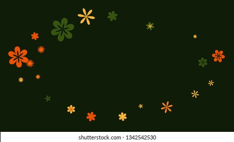 Feminine Floral Pattern with Simple Small Flowers for Greeting Card or Poster. Naive Daisy Flowers in Primitive Style. Vector Background for Spring or Summer Design.