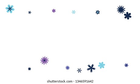 Feminine Floral Pattern with Simple Small Flowers for Greeting Card or Poster. Naive Daisy Flowers in Primitive Style. Vector Background for Spring or Summer Design.
