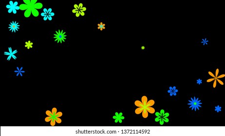 Feminine Floral Pattern with Simple Small Flowers for Greeting Card or Poster. Naive Daisy Flowers in Primitive Style. Vector Background for Spring or Summer Design.
