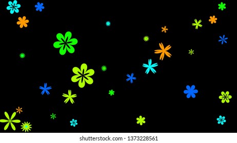 Feminine Floral Pattern with Simple Small Flowers for Greeting Card or Poster. Naive Daisy Flowers in Primitive Style. Vector Background for Spring or Summer Design.
