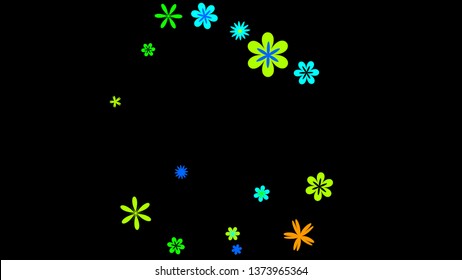 Feminine Floral Pattern with Simple Small Flowers for Greeting Card or Poster. Naive Daisy Flowers in Primitive Style. Vector Background for Spring or Summer Design.
