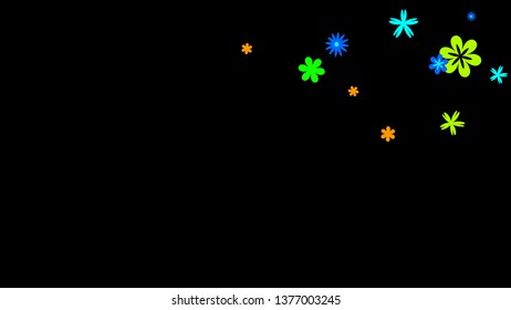 Feminine Floral Pattern with Simple Small Flowers for Greeting Card or Poster. Naive Daisy Flowers in Primitive Style. Vector Background for Spring or Summer Design.
