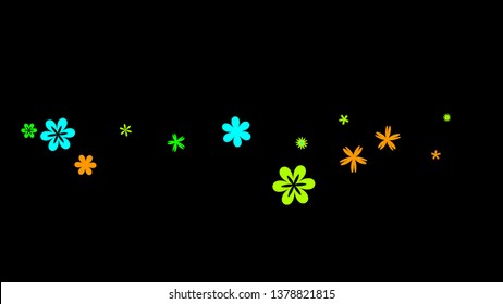 Feminine Floral Pattern with Simple Small Flowers for Greeting Card or Poster. Naive Daisy Flowers in Primitive Style. Vector Background for Spring or Summer Design.
