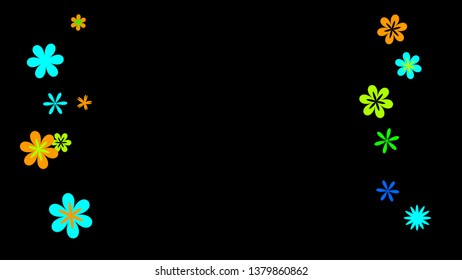 Feminine Floral Pattern with Simple Small Flowers for Greeting Card or Poster. Naive Daisy Flowers in Primitive Style. Vector Background for Spring or Summer Design.

