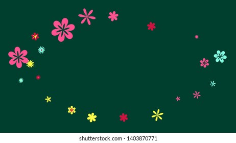 Feminine Floral Pattern with Simple Small Flowers for Greeting Card or Poster. Naive Daisy Flowers in Primitive Style. Vector Background for Spring or Summer Design.
