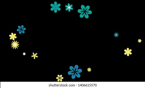 Feminine Floral Pattern with Simple Small Flowers for Greeting Card or Poster. Naive Daisy Flowers in Primitive Style. Vector Background for Spring or Summer Design.
