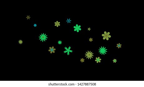 Feminine Floral Pattern with Simple Small Flowers for Greeting Card or Poster. Naive Daisy Flowers in Primitive Style. Vector Background for Spring or Summer Design.
