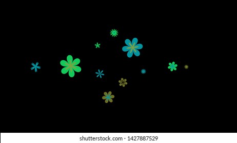 Feminine Floral Pattern with Simple Small Flowers for Greeting Card or Poster. Naive Daisy Flowers in Primitive Style. Vector Background for Spring or Summer Design.
