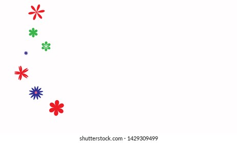 Feminine Floral Pattern with Simple Small Flowers for Greeting Card or Poster. Naive Daisy Flowers in Primitive Style. Vector Background for Spring or Summer Design.

