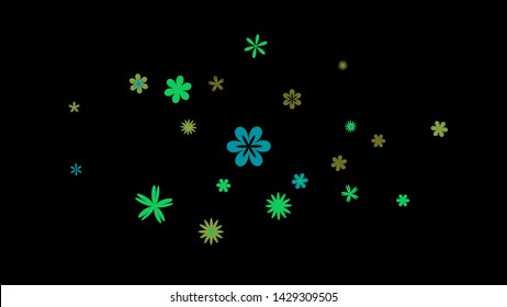 Feminine Floral Pattern with Simple Small Flowers for Greeting Card or Poster. Naive Daisy Flowers in Primitive Style. Vector Background for Spring or Summer Design.
