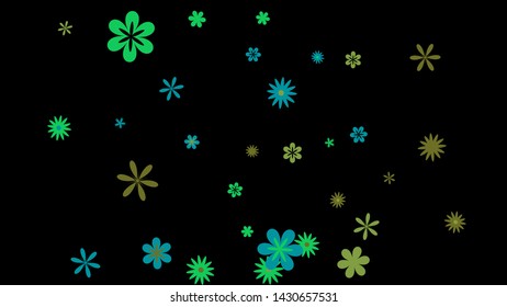 Feminine Floral Pattern with Simple Small Flowers for Greeting Card or Poster. Naive Daisy Flowers in Primitive Style. Vector Background for Spring or Summer Design.
