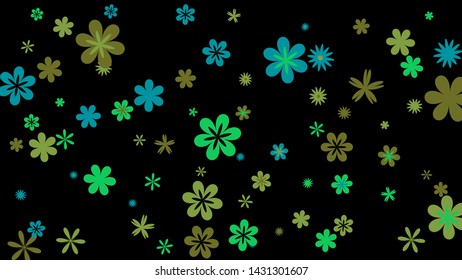 Feminine Floral Pattern with Simple Small Flowers for Greeting Card or Poster. Naive Daisy Flowers in Primitive Style. Vector Background for Spring or Summer Design.
