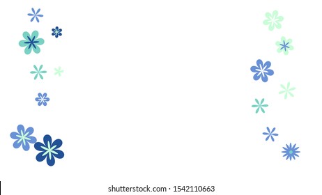 Feminine Floral Pattern with Simple Small Flowers for Greeting Card or Poster. Naive Daisy Flowers in Primitive Style. Vector Background for Spring or Summer Design.
