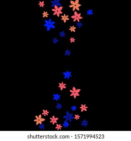Feminine Floral Pattern with Simple Small Flowers for Greeting Card or Poster. Naive Daisy Flowers in Primitive Style. Vector Background for Spring or Summer Design.
