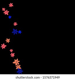 Feminine Floral Pattern with Simple Small Flowers for Greeting Card or Poster. Naive Daisy Flowers in Primitive Style. Vector Background for Spring or Summer Design.
