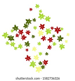 Feminine Floral Pattern with Simple Small Flowers for Greeting Card or Poster. Naive Daisy Flowers in Primitive Style. Vector Background for Spring or Summer Design.
