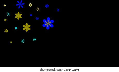Feminine Floral Pattern with Simple Small Flowers for Greeting Card or Poster. Naive Daisy Flowers in Primitive Style. Vector Background for Spring or Summer Design.
