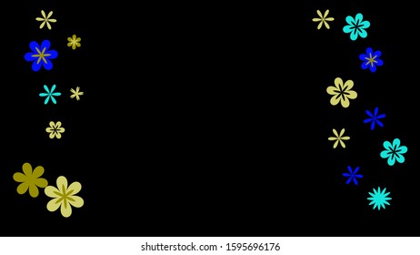 Feminine Floral Pattern with Simple Small Flowers for Greeting Card or Poster. Naive Daisy Flowers in Primitive Style. Vector Background for Spring or Summer Design.
