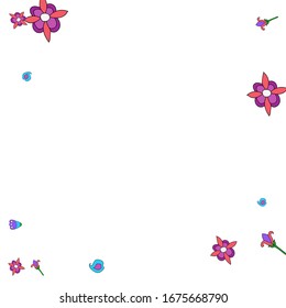 Patrón floral femenino con flores pequeñas simples para tarjetas de felicitación o póster. Flores naives de margarita en estilo primitivo. Fondo vectorial para el diseño de primavera o verano.
