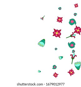 Patrón floral femenino con flores pequeñas simples para tarjetas de felicitación o póster. Flores naives de margarita en estilo primitivo. Fondo vectorial para el diseño de primavera o verano.
