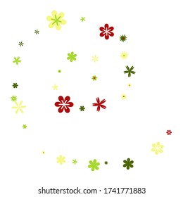 Feminine Floral Pattern with Simple Small Flowers for Greeting Card or Poster. Naive Daisy Flowers in Primitive Style. Vector Background for Spring or Summer Design.
