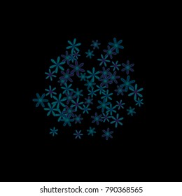 Feminine Floral Pattern with Simple Small Flowers for Greeting Card or Poster. Naive Daisy Flowers in Primitive Style. Vector Background for Spring or Summer Design.