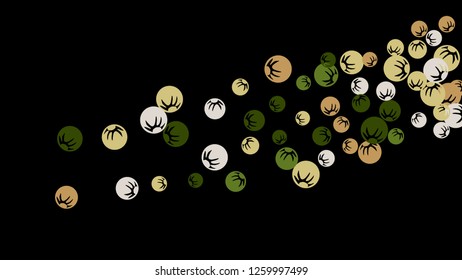 Feminine Floral Pattern with Simple Stylized Berries for Greeting Card or Poster. Naive Daisy Berries in Primitive Style. Vector Background for Spring or Summer Design.
