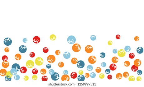 Feminine Floral Pattern with Simple Stylized Berries for Greeting Card or Poster. Naive Daisy Berries in Primitive Style. Vector Background for Spring or Summer Design.
