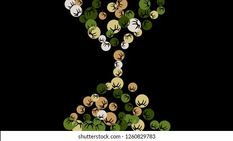 Feminine Floral Pattern with Simple Stylized Berries for Greeting Card or Poster. Naive Daisy Berries in Primitive Style. Vector Background for Spring or Summer Design.
