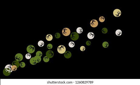 Feminine Floral Pattern with Simple Stylized Berries for Greeting Card or Poster. Naive Daisy Berries in Primitive Style. Vector Background for Spring or Summer Design.
