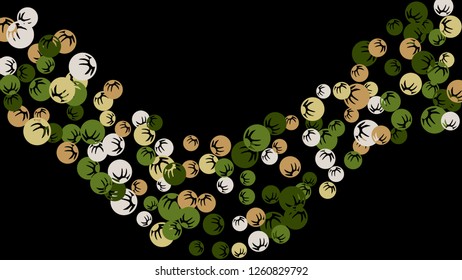 Feminine Floral Pattern with Simple Stylized Berries for Greeting Card or Poster. Naive Daisy Berries in Primitive Style. Vector Background for Spring or Summer Design.
