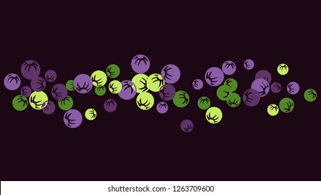 Feminine Floral Pattern with Simple Stylized Berries for Greeting Card or Poster. Naive Daisy Berries in Primitive Style. Vector Background for Spring or Summer Design.
