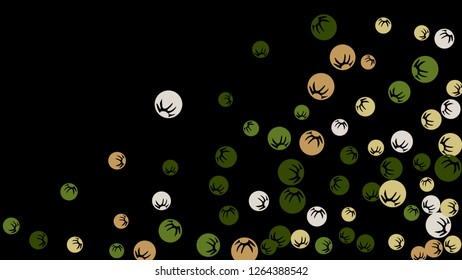 Feminine Floral Pattern with Simple Stylized Berries for Greeting Card or Poster. Naive Daisy Berries in Primitive Style. Vector Background for Spring or Summer Design.
