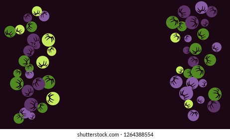 Feminine Floral Pattern with Simple Stylized Berries for Greeting Card or Poster. Naive Daisy Berries in Primitive Style. Vector Background for Spring or Summer Design.

