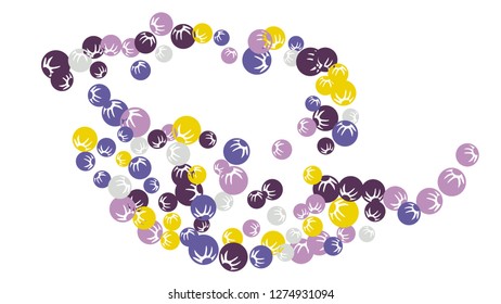 Feminine Floral Pattern with Simple Stylized Berries for Greeting Card or Poster. Naive Daisy Berries in Primitive Style. Vector Background for Spring or Summer Design.

