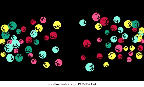 Feminine Floral Pattern with Simple Stylized Berries for Greeting Card or Poster. Naive Daisy Berries in Primitive Style. Vector Background for Spring or Summer Design.
