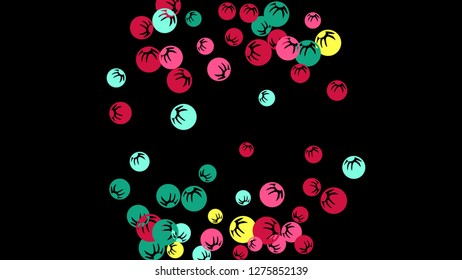 Feminine Floral Pattern with Simple Stylized Berries for Greeting Card or Poster. Naive Daisy Berries in Primitive Style. Vector Background for Spring or Summer Design.
