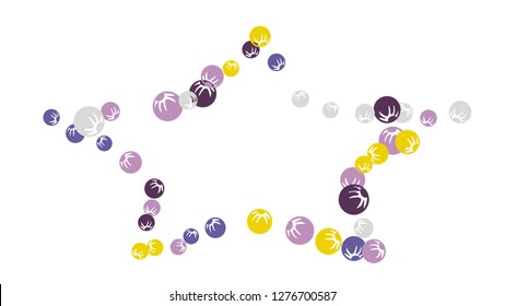 Feminine Floral Pattern with Simple Stylized Berries for Greeting Card or Poster. Naive Daisy Berries in Primitive Style. Vector Background for Spring or Summer Design.
