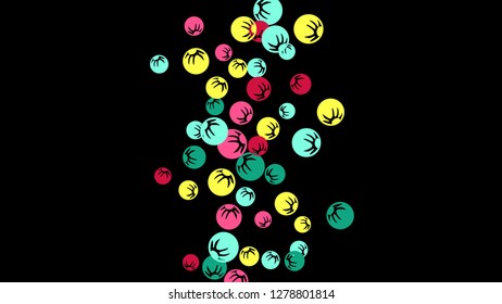 Feminine Floral Pattern with Simple Stylized Berries for Greeting Card or Poster. Naive Daisy Berries in Primitive Style. Vector Background for Spring or Summer Design.
