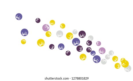 Feminine Floral Pattern with Simple Stylized Berries for Greeting Card or Poster. Naive Daisy Berries in Primitive Style. Vector Background for Spring or Summer Design.
