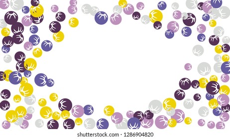Feminine Floral Pattern with Simple Stylized Berries for Greeting Card or Poster. Naive Daisy Berries in Primitive Style. Vector Background for Spring or Summer Design.
