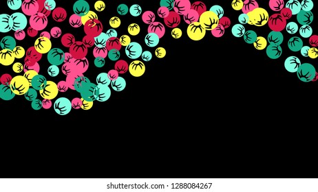 Feminine Floral Pattern with Simple Stylized Berries for Greeting Card or Poster. Naive Daisy Berries in Primitive Style. Vector Background for Spring or Summer Design.
