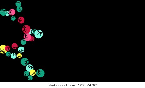 Feminine Floral Pattern with Simple Stylized Berries for Greeting Card or Poster. Naive Daisy Berries in Primitive Style. Vector Background for Spring or Summer Design.
