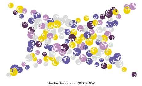 Feminine Floral Pattern with Simple Stylized Berries for Greeting Card or Poster. Naive Daisy Berries in Primitive Style. Vector Background for Spring or Summer Design.
