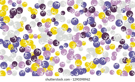 Feminine Floral Pattern with Simple Stylized Berries for Greeting Card or Poster. Naive Daisy Berries in Primitive Style. Vector Background for Spring or Summer Design.
