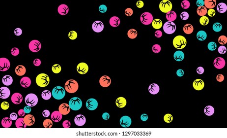 Feminine Floral Pattern with Simple Stylized Berries for Greeting Card or Poster. Naive Daisy Berries in Primitive Style. Vector Background for Spring or Summer Design.
