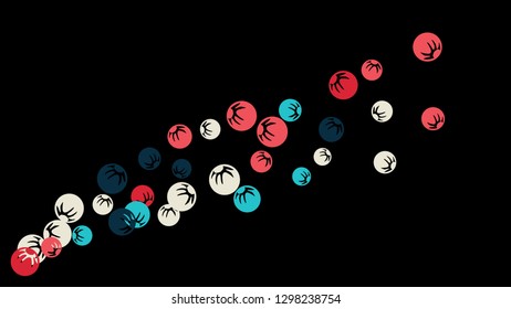 Feminine Floral Pattern with Simple Stylized Berries for Greeting Card or Poster. Naive Daisy Berries in Primitive Style. Vector Background for Spring or Summer Design.
