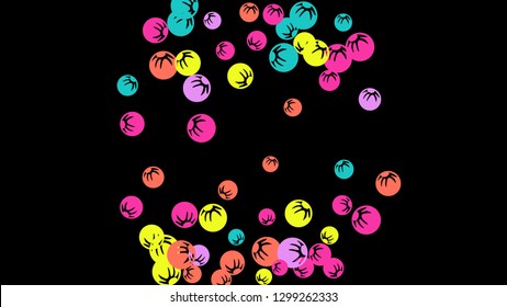 Feminine Floral Pattern with Simple Stylized Berries for Greeting Card or Poster. Naive Daisy Berries in Primitive Style. Vector Background for Spring or Summer Design.

